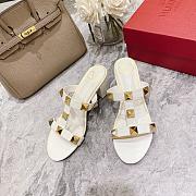 Valentino Garavani white Stud heel leather sandals - 5