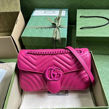 Gucci GG Marmont hot pink shoulder bag