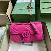 Gucci GG Marmont hot pink small shoulder bag - 1