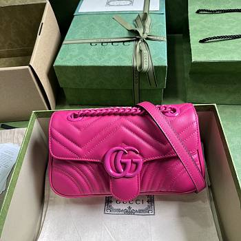 Gucci GG Marmont hot pink small shoulder bag