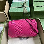 Gucci GG Marmont hot pink small shoulder bag - 4