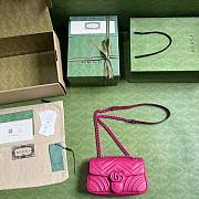 Gucci GG Marmont hot pink small shoulder bag - 3