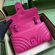 Gucci GG Marmont hot pink small shoulder bag - 2