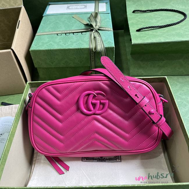 Gucci marmont matelassé pink crossbody bag - 1