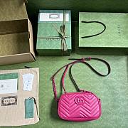 Gucci marmont matelassé pink crossbody bag - 3