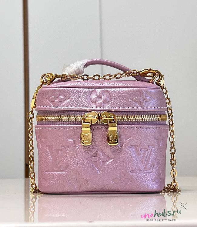 Louis Vuitton Micro Vanity Pink Leather Bag - 1