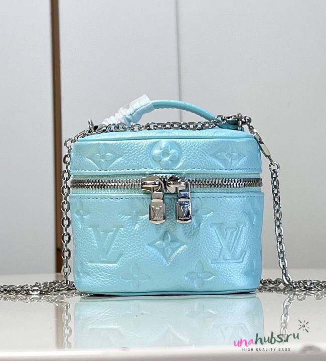 Louis Vuitton Micro Vanity Blue Leather Bag - 1