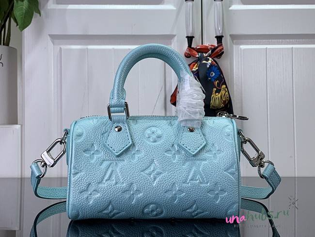 Louis Vuitton Nano Speedy Blue Pearl Bag - 1