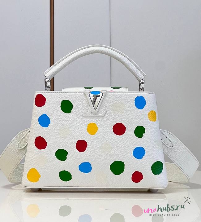 Louis Vuitton x YK Capucines PM M21637 White Leather Bag - 1