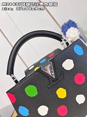 Louis Vuitton x YK Capucines PM M21637 Black Leather Bag - 3