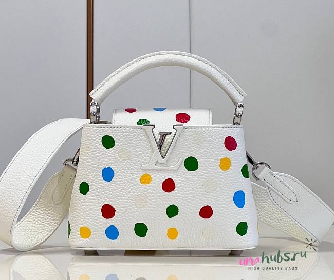 Louis Vuitton x YK Capucines BB M21637 White Leather Bag - 1