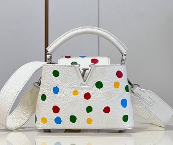 Louis Vuitton x YK Capucines BB M21637 White Leather Bag