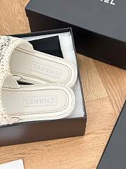 Chanel rattan white slides - 6