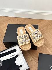 Chanel rattan beige slides - 6