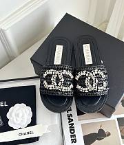 Chanel rattan black slides - 1