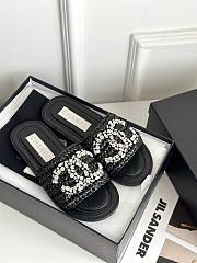 Chanel rattan black slides - 5