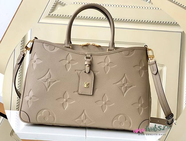 Louis Vuitton Trianon Beige Leather MM Bag - 1