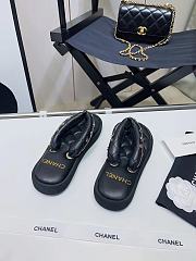 Chanel black charm puffer slippers  - 3