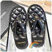 Chanel black charm puffer slippers  - 6