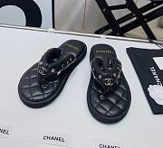 Chanel black charm puffer slippers  - 1