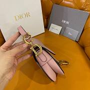 Dior Saddle pink grained calfskin with strap bag 21cm - 4