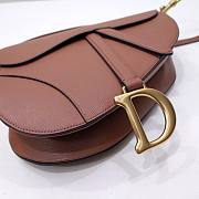 Dior Saddle brown grained calfskin with strap bag 26cm - 4