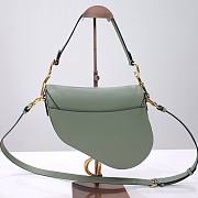 Dior Saddle green grained calfskin with strap bag 26cm - 2