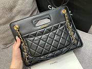 Chanel Large Black  Aged Calfskin Shopping Bag  - 6