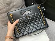 Chanel Large Black  Aged Calfskin Shopping Bag  - 5