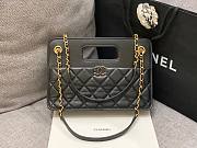 Chanel Small Black Aged Calfskin Shopping Bag - 1