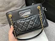 Chanel Small Black Aged Calfskin Shopping Bag - 6