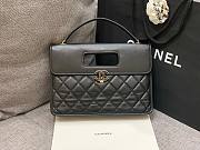 Chanel Flap Hanlde Large Black Aged Calfskin Bag - 1