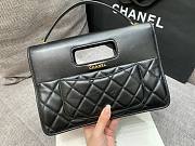 Chanel Flap Hanlde Large Black Aged Calfskin Bag - 3