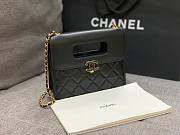 Chanel Flap Hanlde Small Black Aged Calfskin Bag - 3