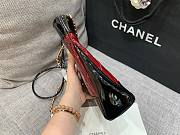 Chanel Red Quilted & Patent Calfskin Shopping Bag - 6