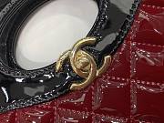 Chanel Red Quilted & Patent Calfskin Shopping Bag - 4