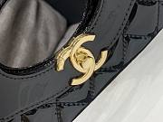 Chanel Black Quilted & Patent Calfskin Shopping Bag - 5