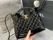 Chanel Black Quilted & Patent Calfskin Shopping Bag - 3