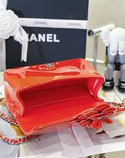 Chanel CF flap red patent rose leather bag - 2