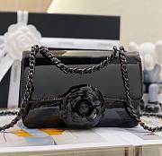 Chanel CF flap black patent pink leather bag - 1