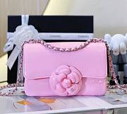 Chanel CF flap red patent pink leather bag - 1