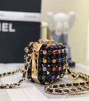 Chanel mini evening black glass pearl bag - 5