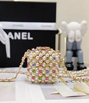 Chanel mini evening white glass pearl bag - 5