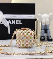 Chanel mini evening white glass pearl bag - 3