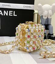 Chanel mini evening white glass pearl bag - 2