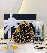 Chanel 23s mini evening black heart bag - 1