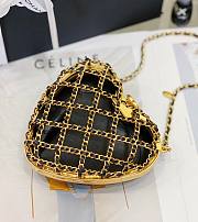 Chanel 23s mini evening black heart bag - 3