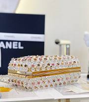 Chanel evening white glass pearl bag - 6