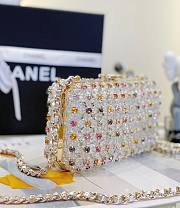 Chanel evening white glass pearl bag - 3