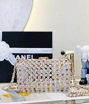 Chanel evening white glass pearl bag - 2